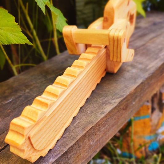 Juguete Madera Motosierra movil