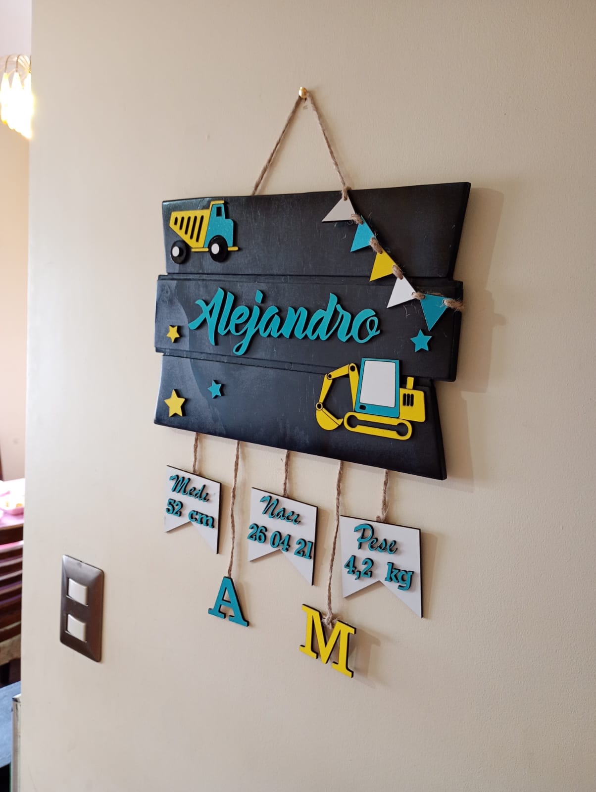 Colgante Camion&Grua para Dormitorios Personalizado