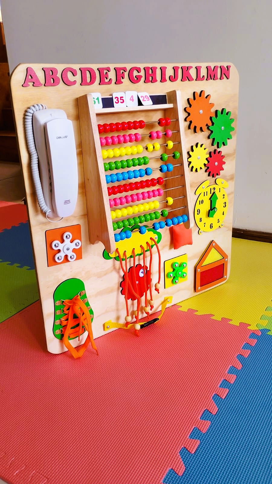 Panel Sensorial Terapéutico XL | 30 Actividades | 1,20 Mt x 60 Cm