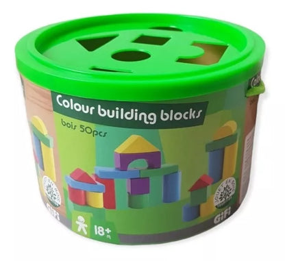 Balde Figuras Geometricas  50 piezas